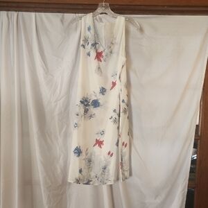 SHEIN Floral Sleeveless Dress - Cream, Blue, Red